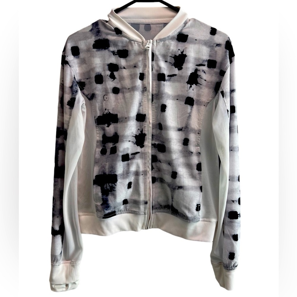 🍋LULULEMON Women’s Noir Jacket II Ghost Weave, Size 4, Grey, Black and White.